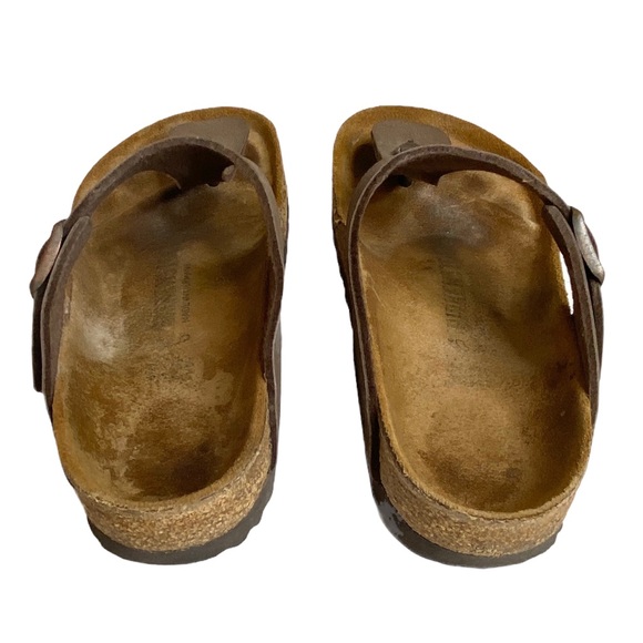 Birkenstock ✌︎︎ Gizeh Thong Nubuck Cork Bed Sandals Sandal ✌︎︎ Brown Suede 37 7M - Picture 8 of 16